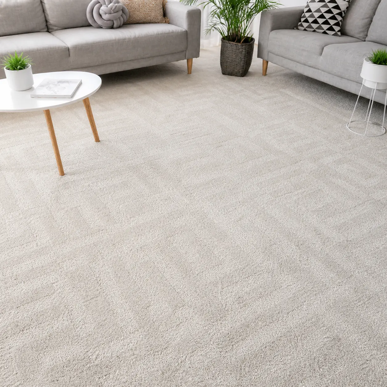 Moquette blanc - Auréoles — après nettoyage vapeur
